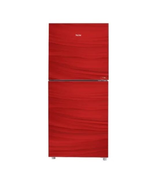 Haier 07 Cu Ft E-Star Series HRF-216 EPR/EPB/EPC Deepest Freeze Direct Cool 1 Hour Icing Technology Wide Voltage Glass Door Red Colour Refrigerator 10 Years Warranty
